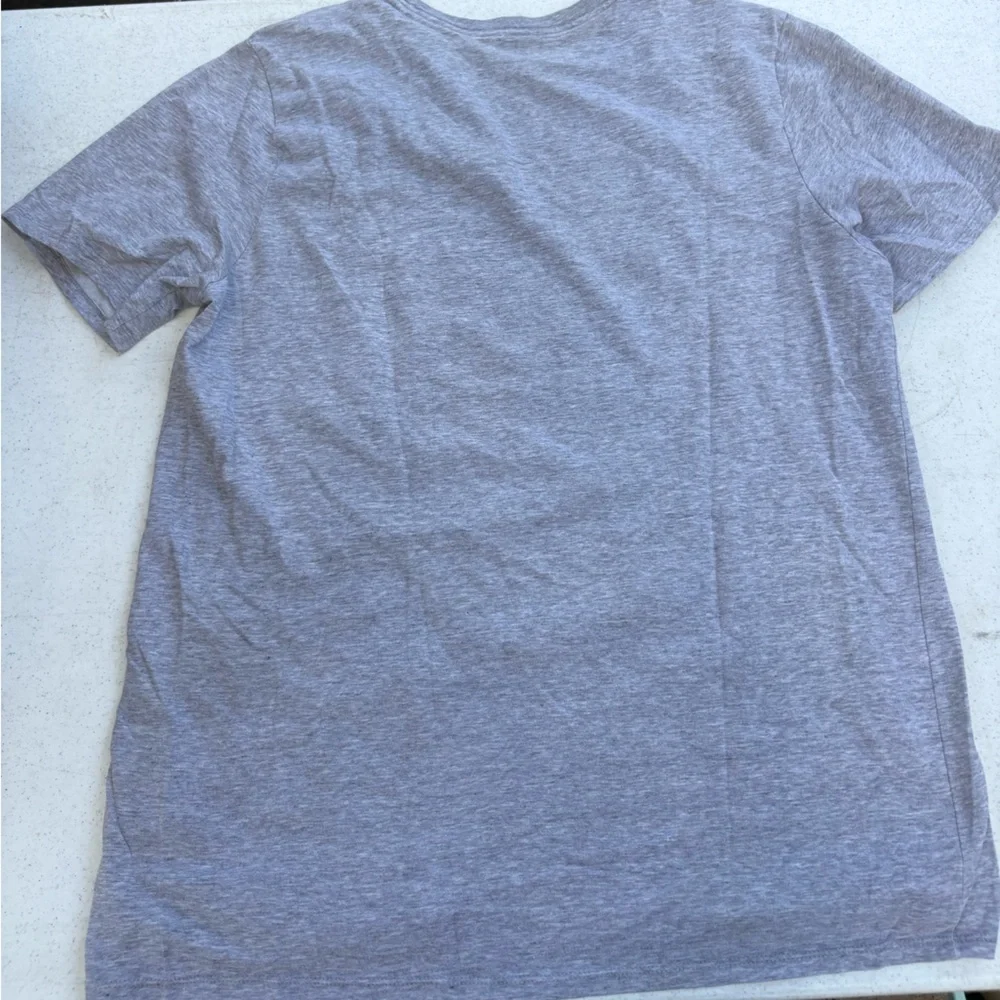 Nike Heather Gray Tee with Bold Black Logo